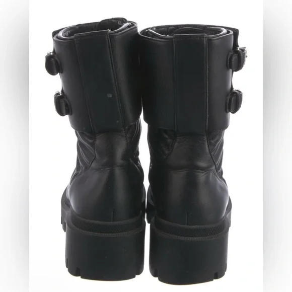 Gucci double G leather combat boots black size 37 $1,460 - Picture 5 of 7